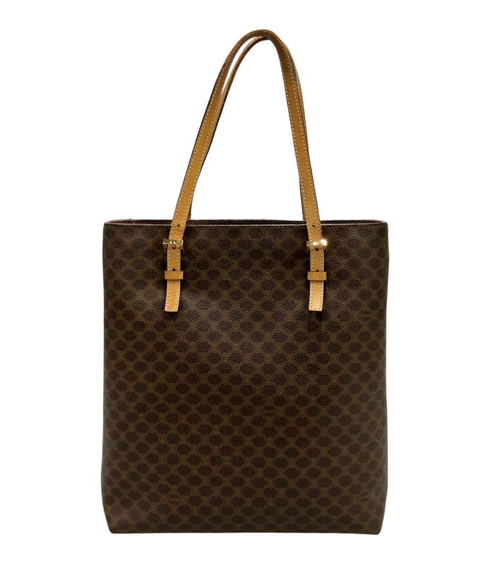 Celine Tote Macadam Canvas Bag Monogram Brown